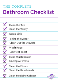 Complete Bathroom Cleaning Checklist Printable Mrs Grout