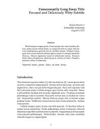 MLA Format for Essays and Research Papers LaTeX Templates