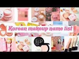 korean makeup s with names
