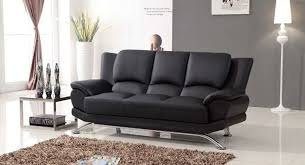 milano modern leather sofa set black