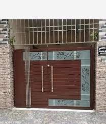 hinged modern cast iron main gate for home