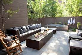 Modern Outdoor Fire Pit Modern Deck