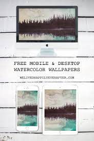 Free Watercolor Winter Pine Forest ...