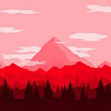 Download Red mountains, digital art ...