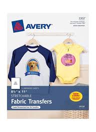 Shop Avery 5 Piece Personal Creations Inkjet Stretchable Transfer Sheets White Online In Dubai Abu Dhabi And All Uae