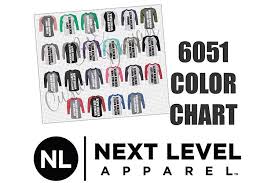 Next Level 6051 Raglan Baseball T Shirt Color Chart