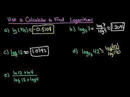 Use A Calculator To Find Logarithms