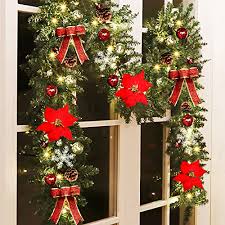 Atdawn 9 Foot Lighted Garland