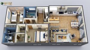 Innovative Small Home Design 3D Floor Plan by Yantarm Architectural  Rendering Company , Dubai - UAE-3D home floor plan design-Dubai - UAE by  Yantram Animation Studio Corporation gambar png