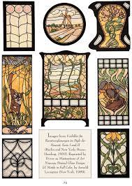 Art Nouveau Dover Stained Glass Design