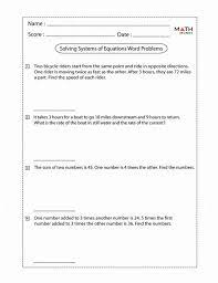 Solving Systems Of Equations Word