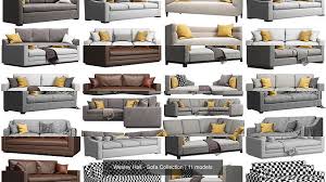 wesley hall sofa collection cgtrader