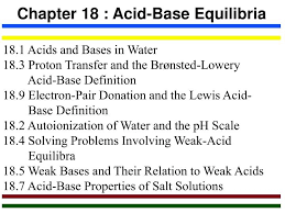 Some of the acids and bases included in the arrhenius theory are not acids and bases according to when do you use indicators and a ph meter to measure ph? Ppt Chapter 18 Acid Base Equilibria Powerpoint Presentation Free Download Id 1396870