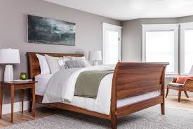 sleigh bed curved footboard thos moser