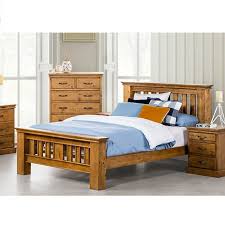 zealand pine timber bed queen