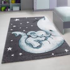 elephant nursery rug kids round floor