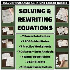 Solving And Rewriting Equations