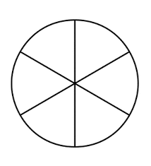 Fraction Pie Divided Into Sixths Clipart Etc