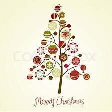 Beautiful Christmas Tree Illustration Stock Vector