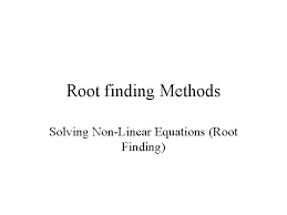 Solving Nar Equations Root Finding