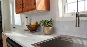 The Easiest Fake Tile Backsplash That