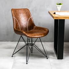 Two columbia road, 2 columbia road, london e2 7nn opening times ★ archive furniture clapton. Brogan Industrial Vintage Antique Brown Faux Leather Dining Chair The Furniture Market