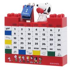 To Snoopy Calendar Block Many Years Calendar Color Peanut Lake Ball Craft Interior Gift Miscellaneous Goods Fancy Goods Mail Order Cinema Collection