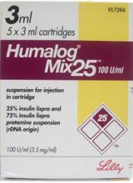 25 cartridge insulin lispro pharmaserve