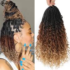 6 packs ombre box braids crochet hair