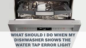 Bosch dishwasher brush warning lights. What Should I Do When My Dishwasher Shows The Water Tap Error Light Cleaning Care Youtube
