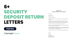 security deposit return letters in pdf