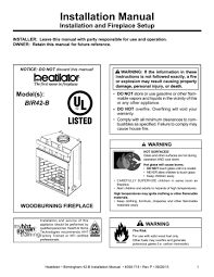 Heatilator Bir42 B Installation Manual