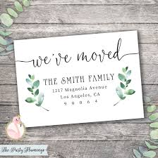 The first time a message is sent to the board email address, it will create a new card. Greenery Moving Annoucement Farm House Moving Announcement Etsy In 2021 Moving Cards New Address Cards Address Card