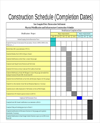 10 Construction Schedule Templates Free Sample Example Format