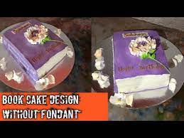 book cake design without fondant how