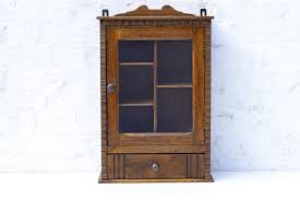 antique apothecary cabinet rustic oak