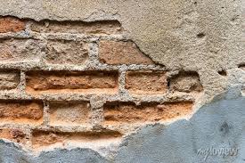 Closeup Damaged Old Brick Wall Texture