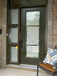 front door and sidelight with privacy