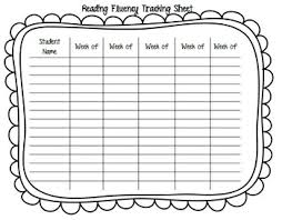 Fluency Tracking Sheet Worksheets Teaching Resources Tpt