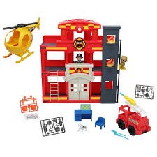 rescue mission fire station playset