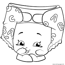724 x 1024 file type: Nappy Dee To Print And Color Shopkins Season 2 Coloring Pages Printable