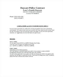 Daycare Contract Templates Ontario Template Policy Skincense Co