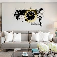 Acrylic World Map Clock With Light Home