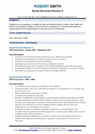 Social Services Director Resume Samples Qwikresume