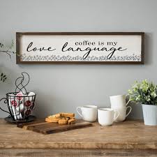 Shop for wall art sets in wall art. Coffee Is My Love Language Framed Wood Wall Plaque Kirklands Wall Decor Sale Wood Wall Plaques Discount Home Decor