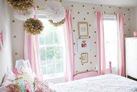 girl s room decorated in pink gold