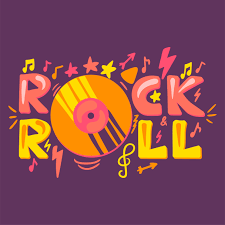 rock n roll cartoon poster template