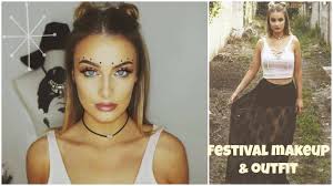 festival makeup and outfit