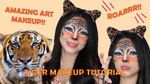 simple makeup art tiger makeup