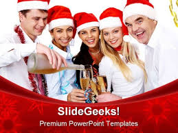 Christmas Celebration People Powerpoint Backgrounds And